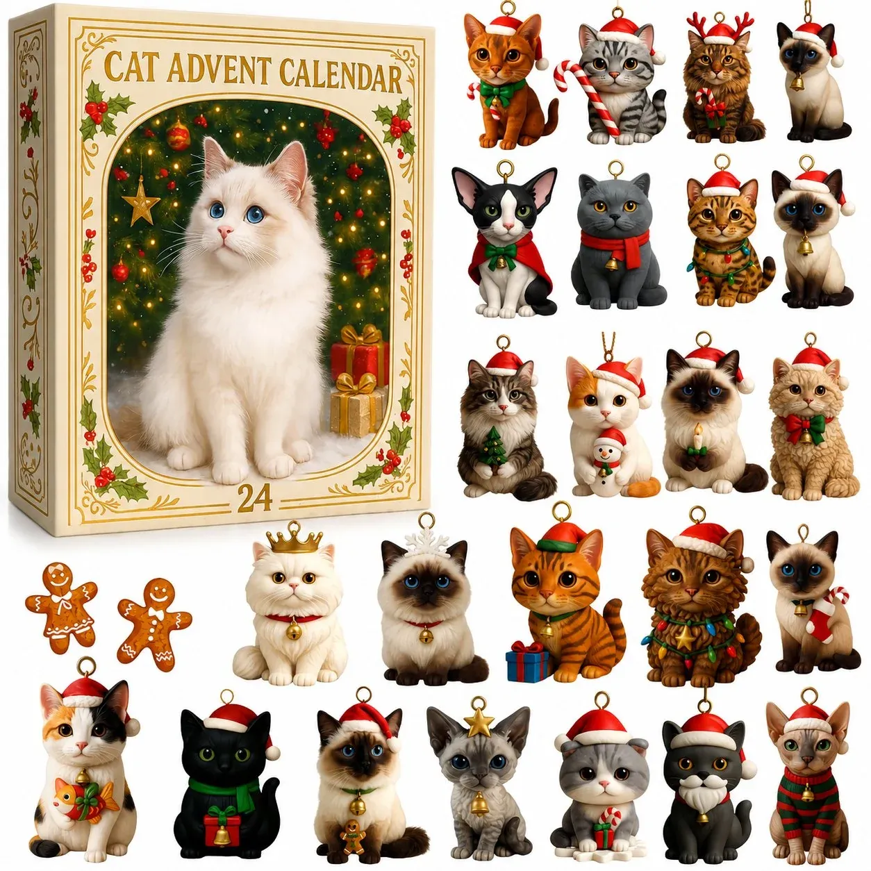Cat Advent Calendar 2026 – 24 Cat Pendants gift and lifestyle view