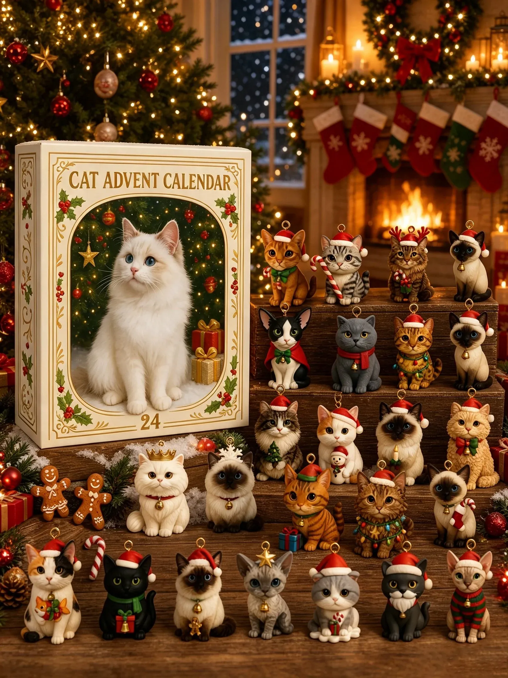 Cat Advent Calendar 2026 – 24 Cat Pendants