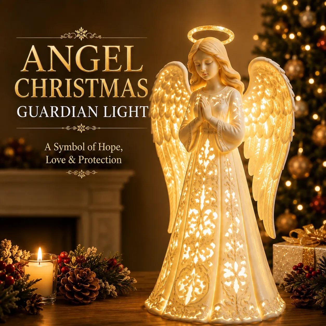 Angel Christmas Guardian Light